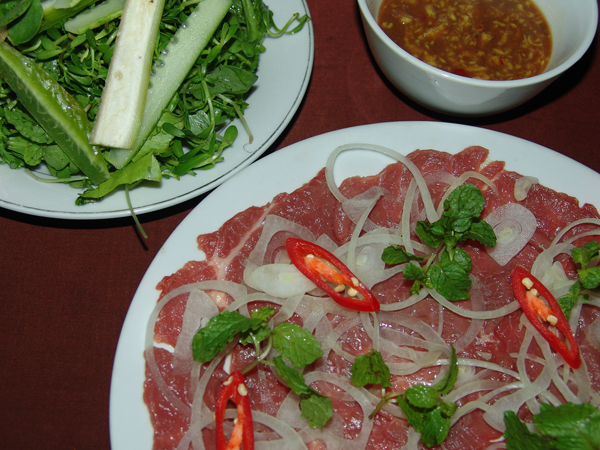 bò nhúng dấm bà hường - đặc sản đà nẵng